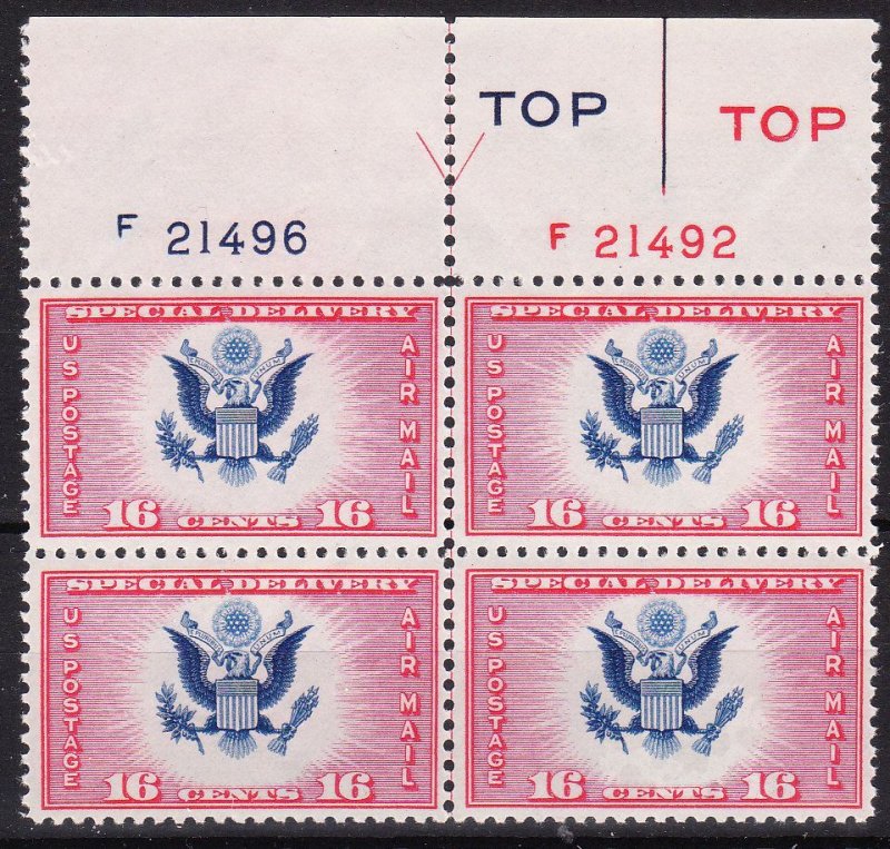 MOstamps - US Scott #CE2 Mint OG NH Plate Block of 4 - Lot # HS-A996