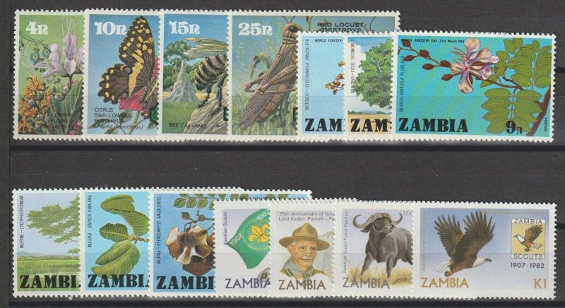 ZAMBIA 1972/82 'COMMEMORATIVE SETS' MNH