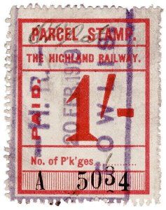 (I.B) The Highland Railway : Parcel 1/- (Fowlis)