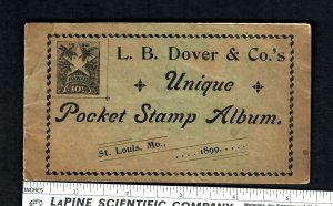 CO1 RARE 1899  Pocket Stamp Album Dover & Co's. St. Louis Mo.  20 pages