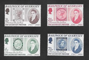 EL)1971 GUERNSEY, 105TH ANNIVERSARY OF THE DEATH OF THE STAMP ENGRAVER THOMAS DE