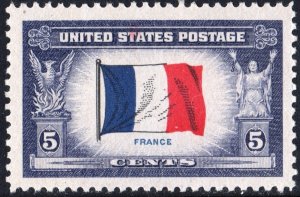 SC#915 5¢ Overrun Countries: France Single (1943) MNH