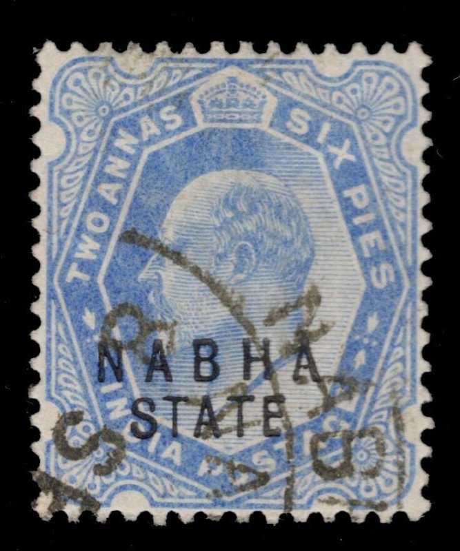 MOMEN: INDIA STATES NABHA SG # 40b 1910 USED £120 LOT #69088