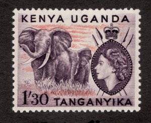 Sc #113 - KUT - 1954 - QEII & Elephant - 1/30 - MH - superfleas - cv$15