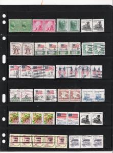 US COIL COLLECTION, MINT AND USED