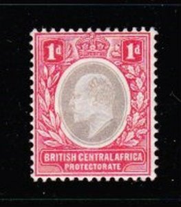 Album Treasures British Central Africa Scott # 60  1p Edward VII Mint Hinged