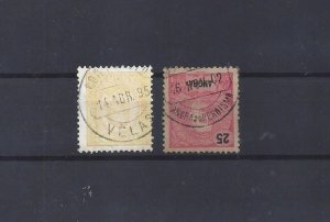 ANGRA USED 2 postmarks VELAS and ANGRA DO HEROISMO Sc#1,21 AZORES Portugal