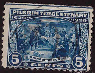 USA Scott 550 Used Pilgrim stamp