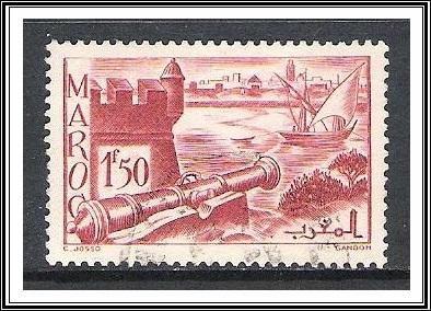 French Morocco #168 Ramparts Used