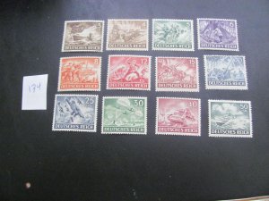 Germany 1943 MNH  SC B218-229 SET VF/XF 20 EUROS (134)