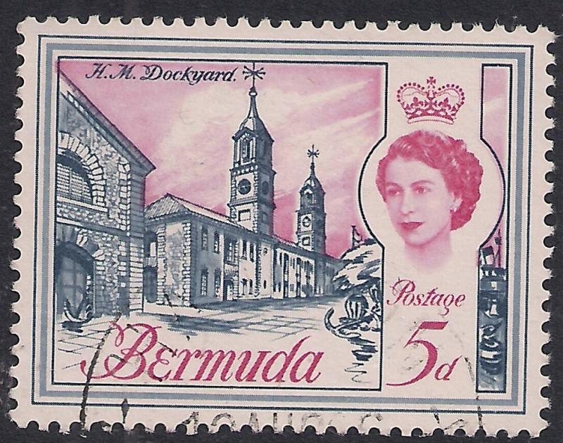 Bermuda 1962 - 68 QE2 5d HM Dockyard  SG 167 ( G1084 )