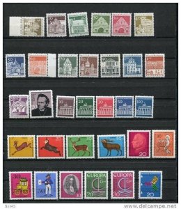 Germany  1966 Mi 489-528 MNH Complete Year (-1 Stamp)