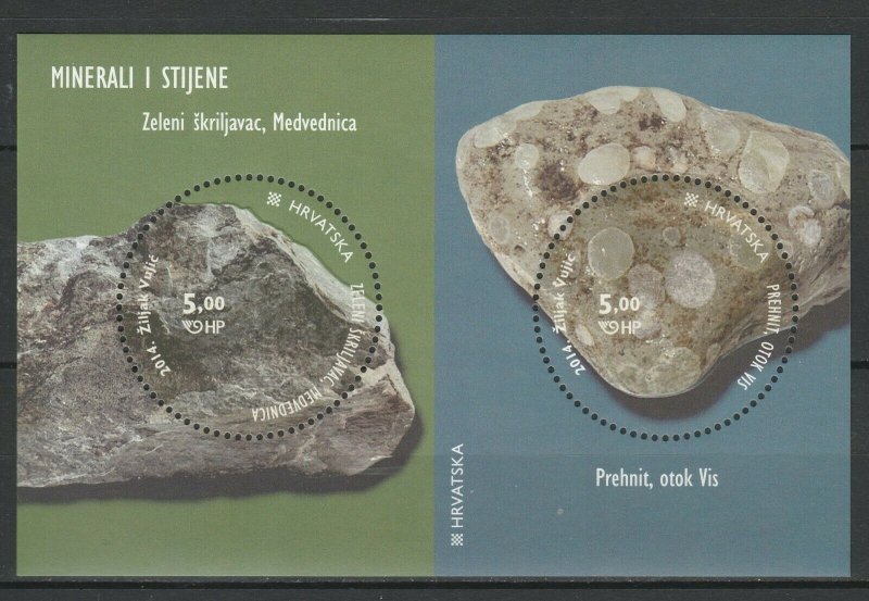 Croatia 2014 Minerals and Rocks MNH block