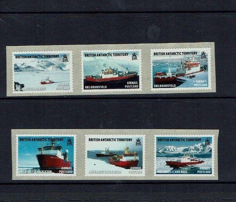 British Antarctic Territory:  2011, Research Ships, Self adhesive set + m/s