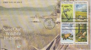 1981 Wildlife Habitats (Scott 1921-24a) Spectrum FDC