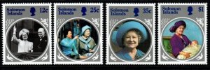 SOLOMON ISLANDS SG538/41 1984 LIFE AND TIMES OF QUEEN MOTHER MNH