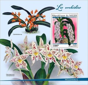 Niger - 2022 Orchids, Aerides Quinquevulnera - Stamp Souvenir Sheet NIG220454b12