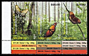 Niuafo'ou 321, MNH, Butterflies strip of 3