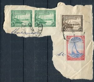 BERMUDA; 1940s early GVI issues fine used Postmark Piece