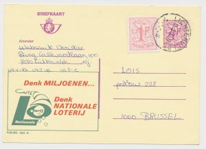 Publibel - Postal stationery Belgium 1973 National lottery