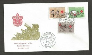 1962 Boy Girl Scout Turkey 50th anniversary FDC