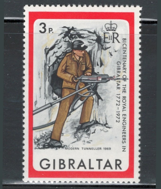 Gibraltar 1972 Bicentennial of Royal Engineers in Gibraltar 3p Scott # 284 MNH