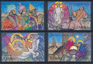 [BIN211] Zambia 1992 Christmas good set of stamps very fine MNH