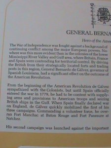 ​UNITED STATES 1980-GEN. BERNARDO DE GALVEZ :-FDC WITH HISTORY PAGE-MNH VF