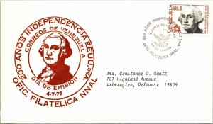 Venezuela 1976 FDC - 200 years of US Independence - F12506