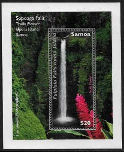 Samoa #1155 MNH S/Sheet - Sopoaga Falls and Teuila Flower