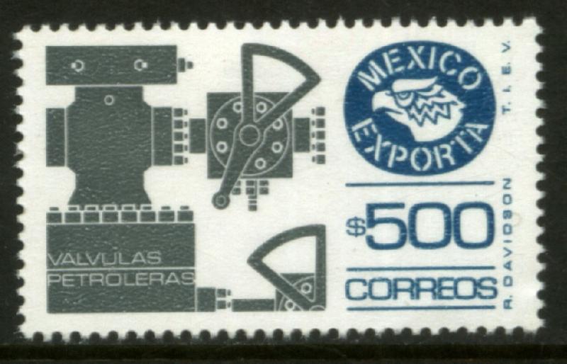 MEXICO Exporta 1496, $500P Oil Valves Fosfo Paper 10. MINT, NH. VF.