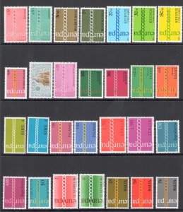 1971 EUROPE CEPT, full vintage, 21 countries 44 MNH values**