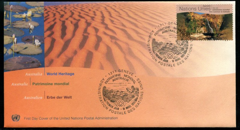 333-334 UN - Geneva World Heritage Australia FDC