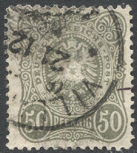 Germany 1880 Sc 42  50pf Used F-VF  light cancel