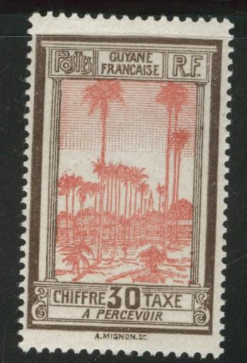 French Guiana Scott J16 MH* Postage Due stamp