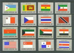 UN New York Sc. #350-65 f-vf mnh complete 1981 Flag set 