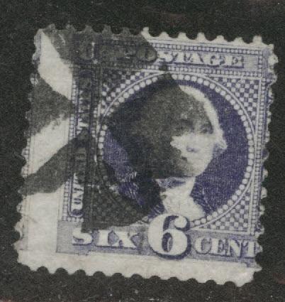 USA Scott 115 used 1869 stamp cork cancel off center