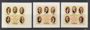 TONGA Sc# CO108 - CO110 MNH FVF Set3 '76 Signers US Declaration of Indep...