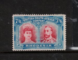 Rhodesia #116 (SG #162) Very Fine Mint Original Gum Hinged Carmine & Bright Blue