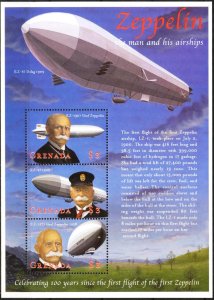 Grenada 2000 Aviation Zeppelins Sheet MNH