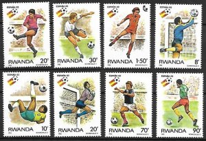 1982 Rwanda 1179-1186 1982 FIFA World Cup in Spain 7,50 €