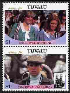 Tuvalu 1986 Royal Wedding (Andrew & Fergie) $1 with '...