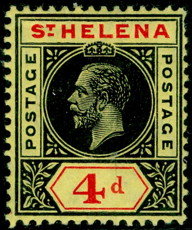 ST. HELENA SG85, 4d black & red/yellow, M MINT.