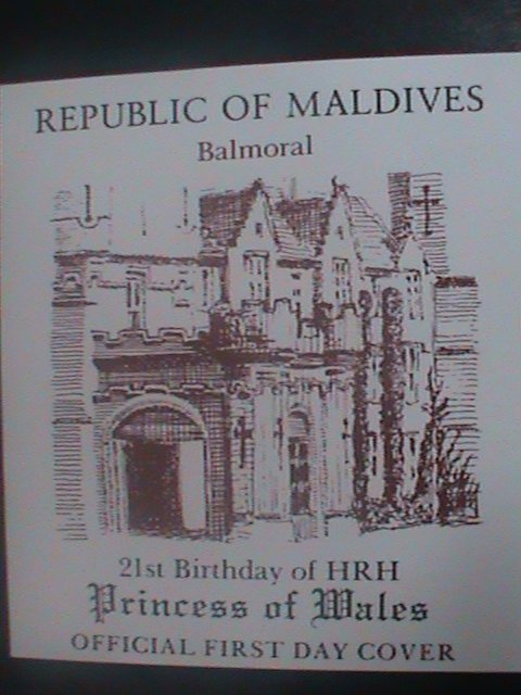 ​MALDIVES ISLANDS-1982-SC#952-4-21ST BIRTHDAY OF PRINCESS DIANA-FDC-MINT-VF