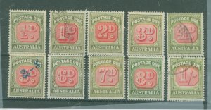 Australia  #J71-J80 Used Single (Complete Set)