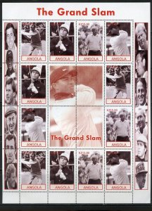 THE GRAND SLAM TIGER WOODS & OTHER FAMOUS GOLFERS SHEET MINT NH