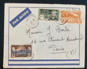 1938 French Equatorial Africa Airmail Cover To Paris France