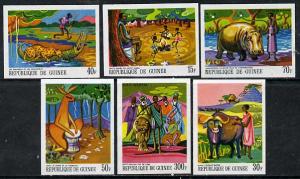 Guinea - Conakry 1968 Paintings of African Legends #2 imp...