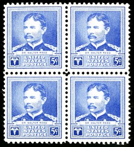 U.S. #877 MINT BLOCK OG NH