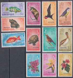 GRENADA GRENADINES Sc # 3-14 MNH CPL SET of 12 - VARIOUS FLOWERS and ANIMALS
